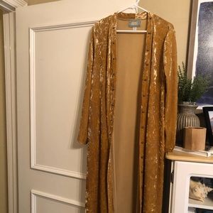 Beautiful velvet Mustard color Duster